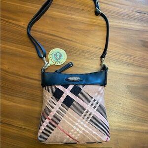 Spartina 449 Telfair Hipster Purse Crossbody Women’s Handbag Black Cream NWT